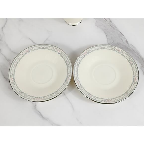 Lenox Charleston China Tea Cup Saucer Porcelain Ivory Year 90s Dinnerware USA x3 - Picture 10 of 16